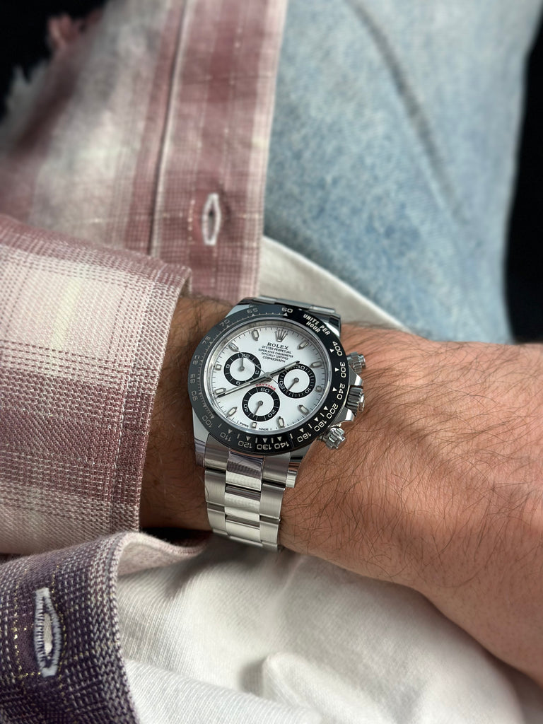 Rolex daytona steel white hotsell