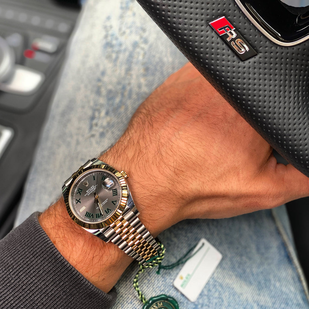 Yellow gold wimbledon rolex Clearance